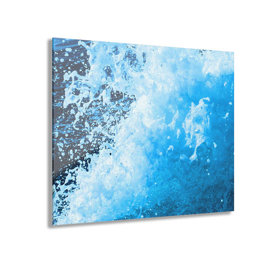 Blue Wake - Acrylic Wall Art - Framed Print with French Cleat Hanger