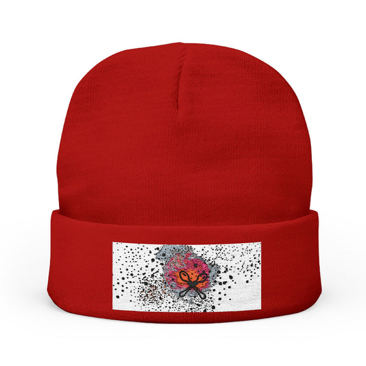 Embroidered Knit Beanie GenX | Cozy Winter Hat, Gift for Her, Unique Accessory, Outdoor Beanie, Fashionable Headwear