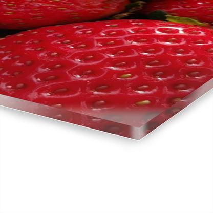 Fresh Strawberries - Acrylic Print (French Cleat Hanging) — Modern Urban Wall Art