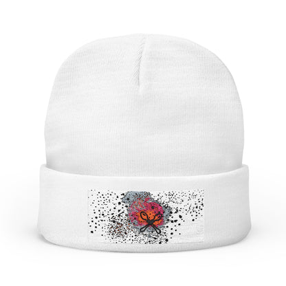 Embroidered Knit Beanie GenX | Cozy Winter Hat, Gift for Her, Unique Accessory, Outdoor Beanie, Fashionable Headwear