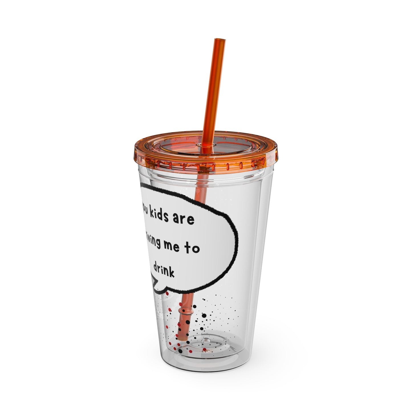 Funny Sunsplash Tumbler | 16oz Travel Cup for Moms | Humor Gift | Straw Included | Perfect for Daily Use or Parties