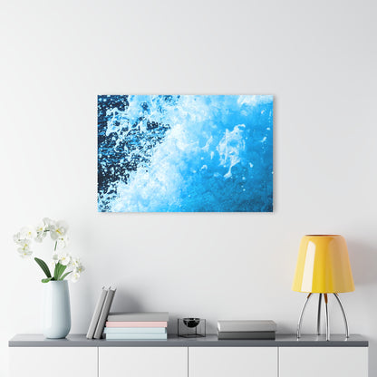 Blue Wake - Acrylic Wall Art - Framed Print with French Cleat Hanger