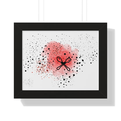 Wooden Spoon Survivor, GenX, Abstract Art Framed Poster, Modern Wall Decor, Unique Gift for Home, Art Print for Living Room, Boho Style Decor