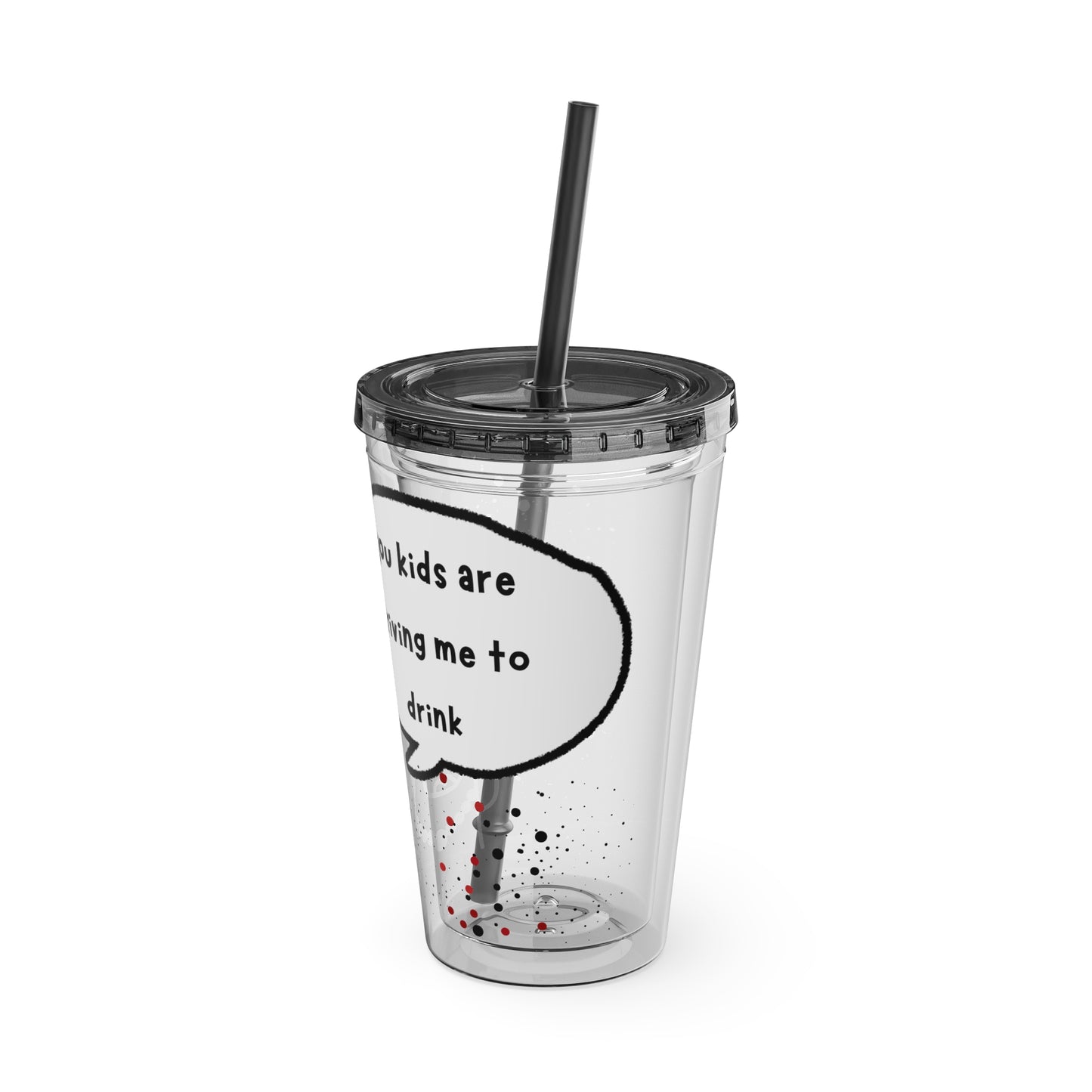 Funny Sunsplash Tumbler | 16oz Travel Cup for Moms | Humor Gift | Straw Included | Perfect for Daily Use or Parties