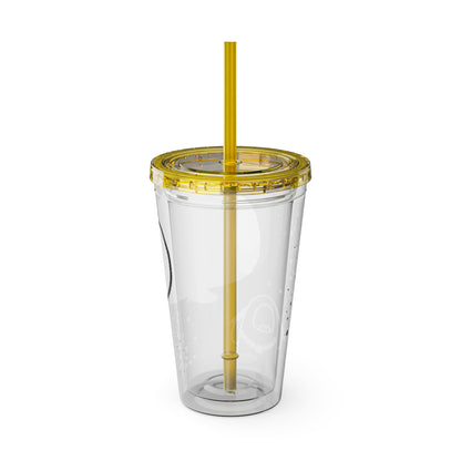 Funny Sunsplash Tumbler | 16oz Travel Cup for Moms | Humor Gift | Straw Included | Perfect for Daily Use or Parties