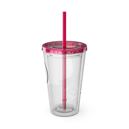 Funny Sunsplash Tumbler | 16oz Travel Cup for Moms | Humor Gift | Straw Included | Perfect for Daily Use or Parties