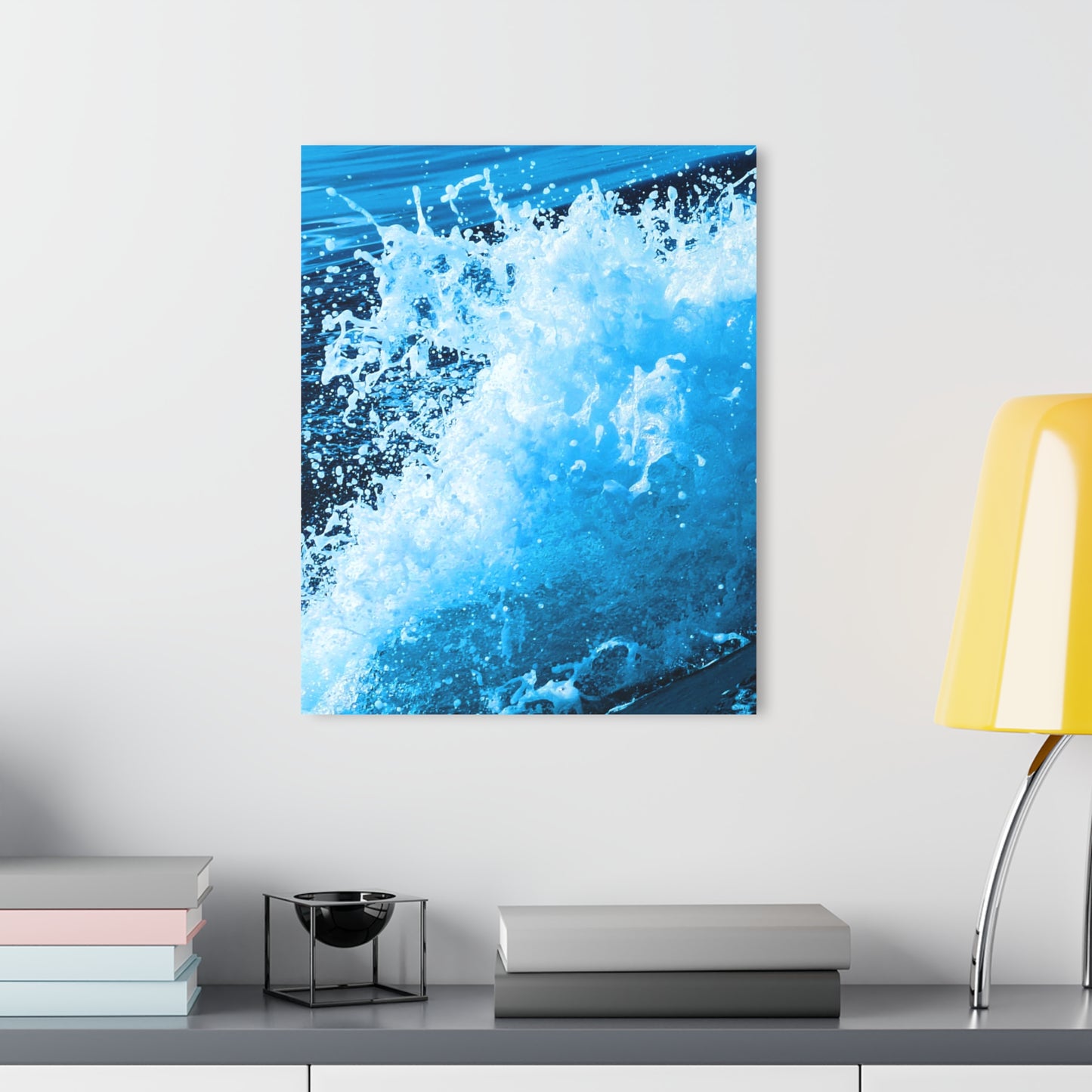 Blue Wake - Acrylic Wall Art - Framed Print with French Cleat Hanger