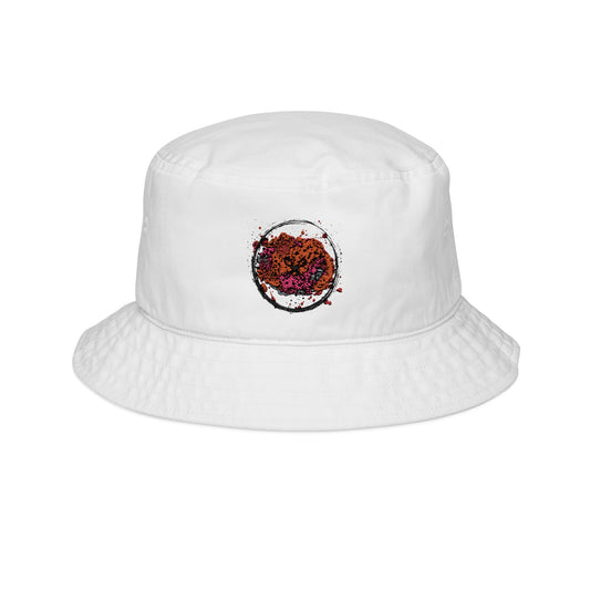 Bucket Hat, Wooden Cross Spoons and Blood Splatter