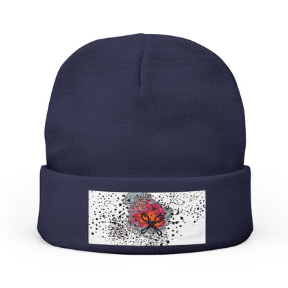 Embroidered Knit Beanie GenX | Cozy Winter Hat, Gift for Her, Unique Accessory, Outdoor Beanie, Fashionable Headwear