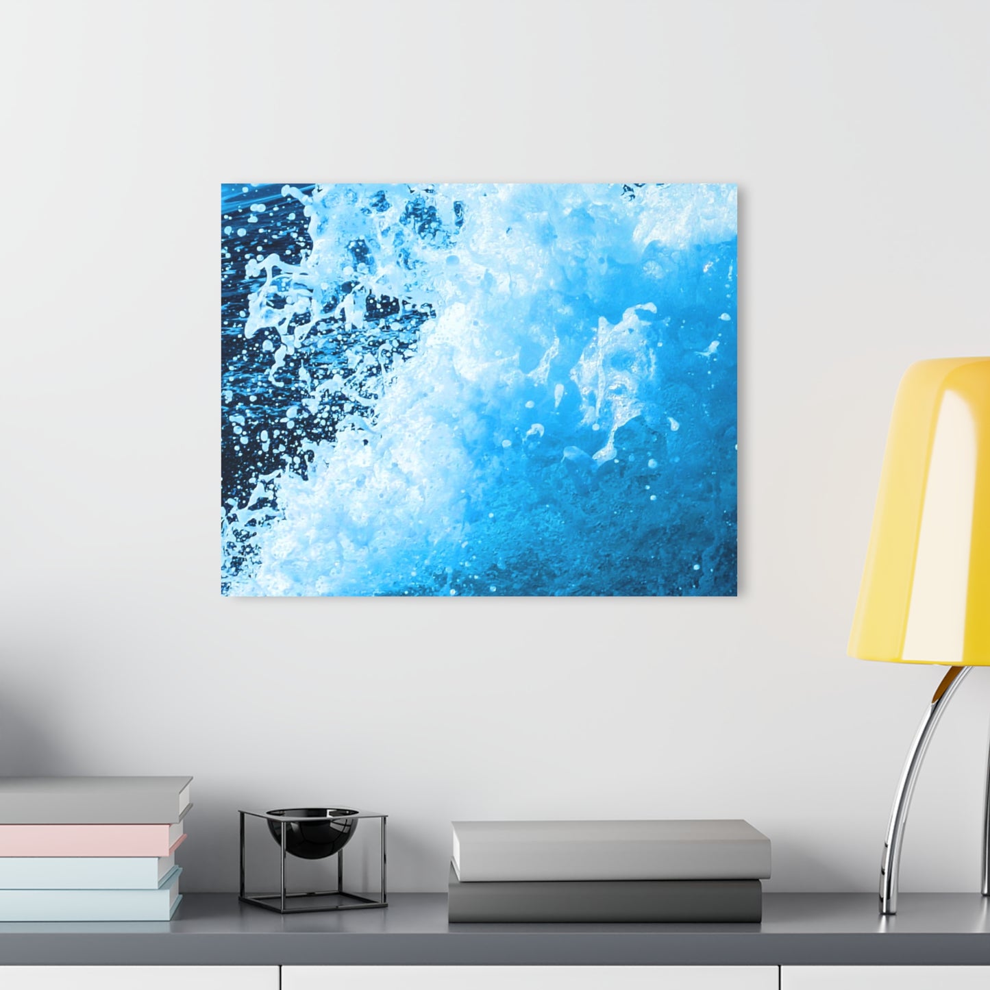 Blue Wake - Acrylic Wall Art - Framed Print with French Cleat Hanger