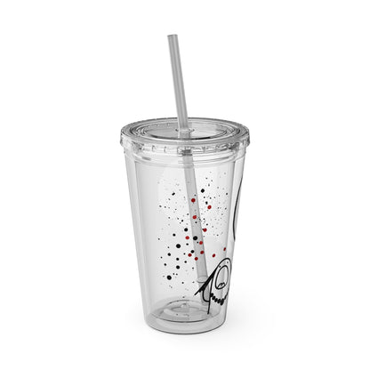 Funny Sunsplash Tumbler | 16oz Travel Cup for Moms | Humor Gift | Straw Included | Perfect for Daily Use or Parties