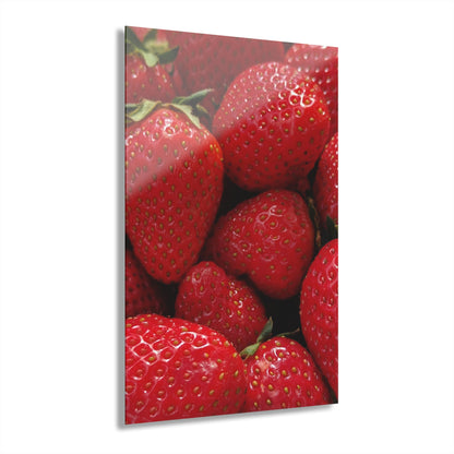 Fresh Strawberries - Acrylic Print (French Cleat Hanging) — Modern Urban Wall Art